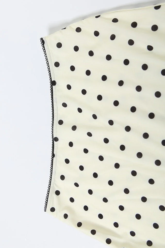 Solid Polka Dot High Waist Bodycon Skirt - Image 5