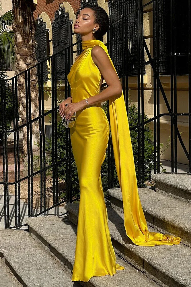 Solid Simple Elegant Tie Strap Sexy Maxi Dress - Image 4