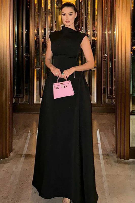 Solid Sleeveless Ruched Waist Elegant Dress - Image 5