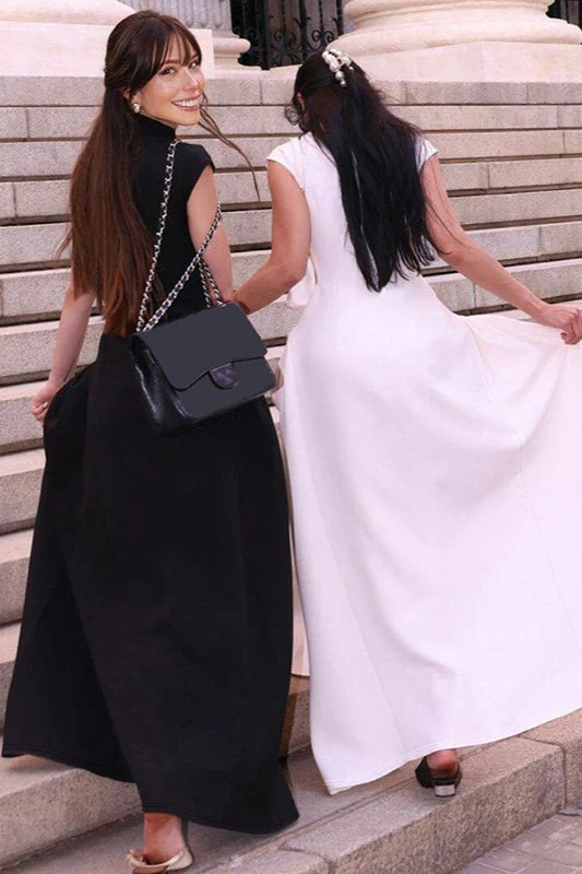 Solid Sleeveless Ruched Waist Elegant Dress - Image 8