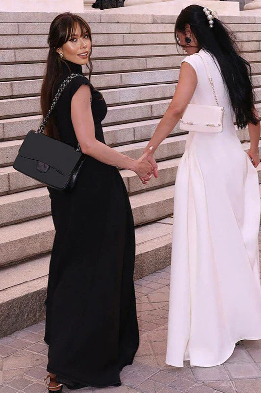 Solid Sleeveless Ruched Waist Elegant Dress - Image 9