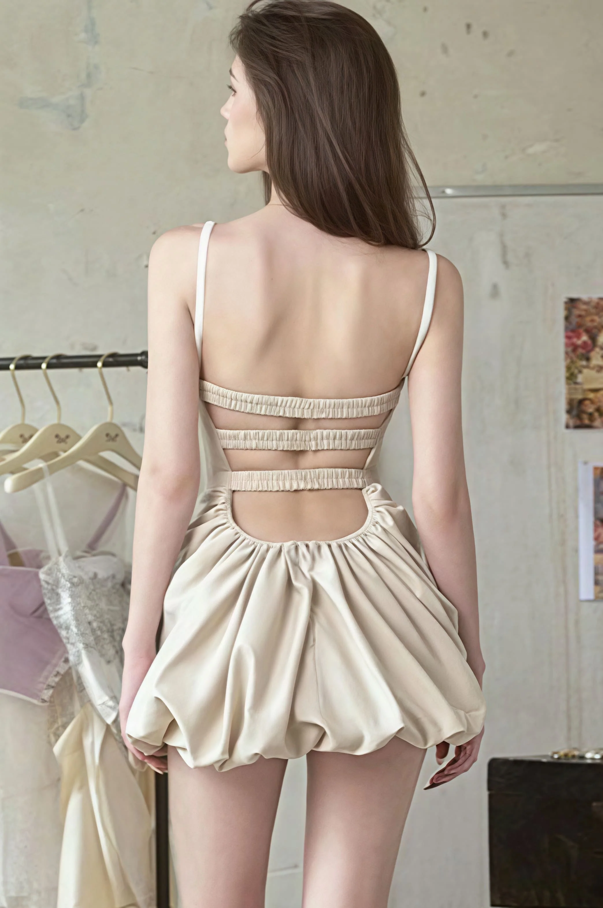 Solid Slim High Waist Tulip Cami Mini Dress - Image 2