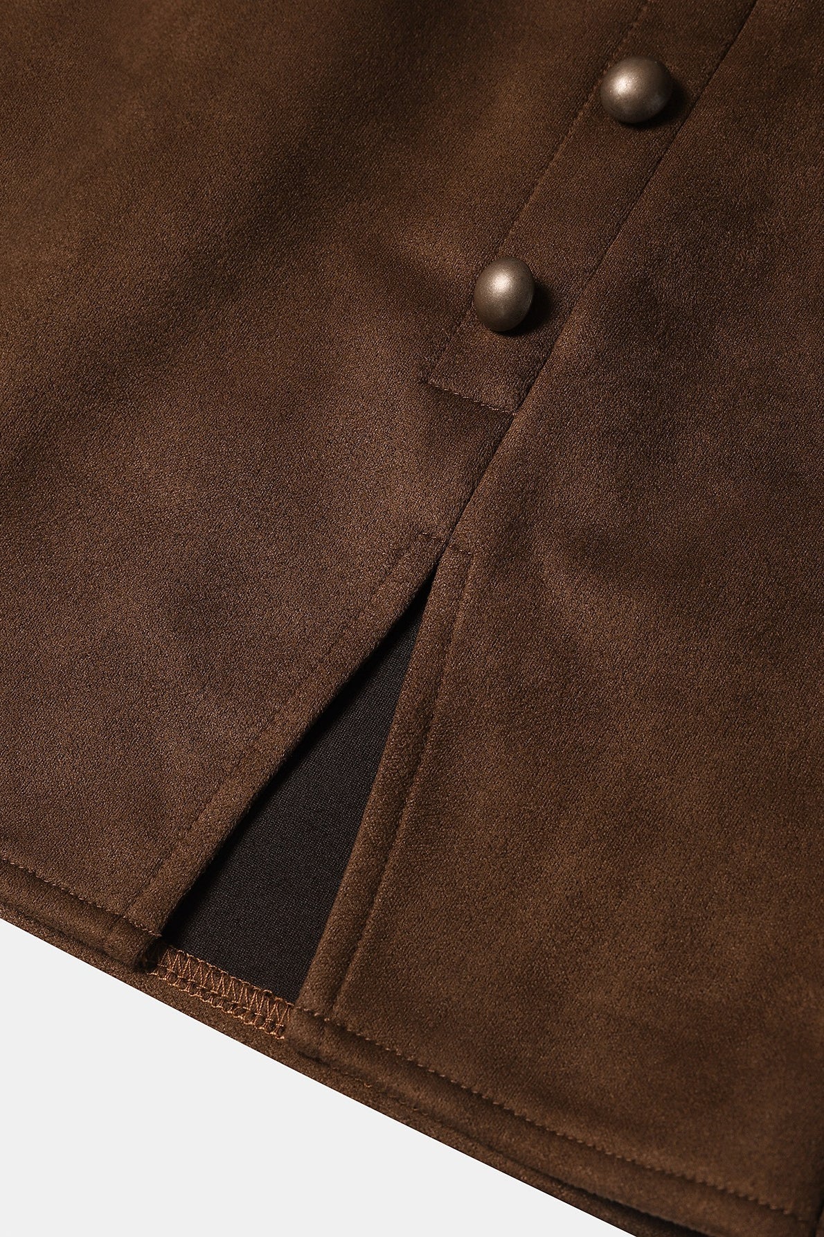Solid Suede Bodycon Mini Skirt - Image 15