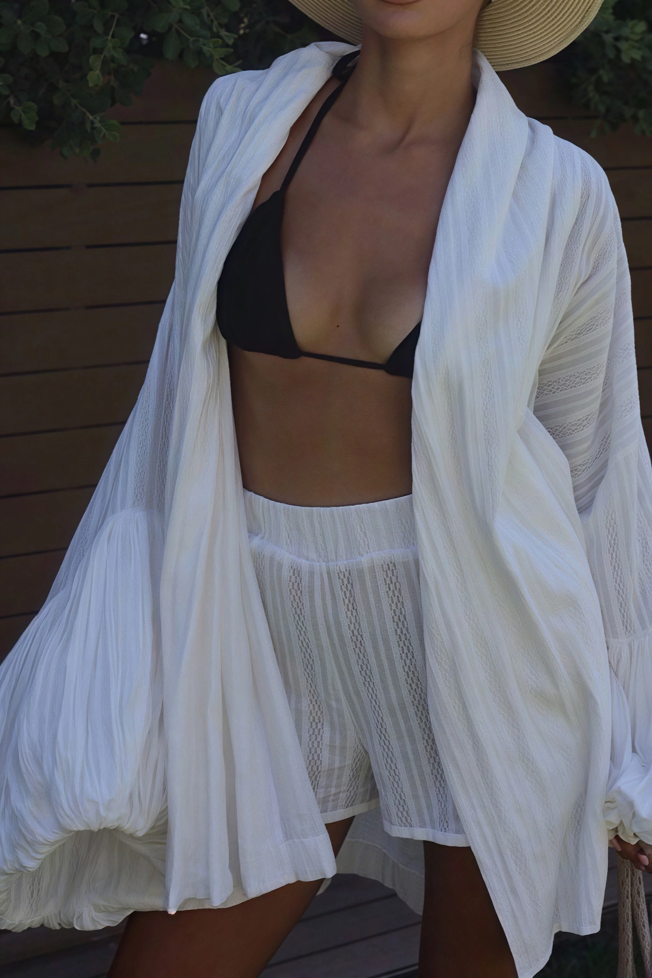 Solid Tie Loose Cutout Two Piece Set - Image 3