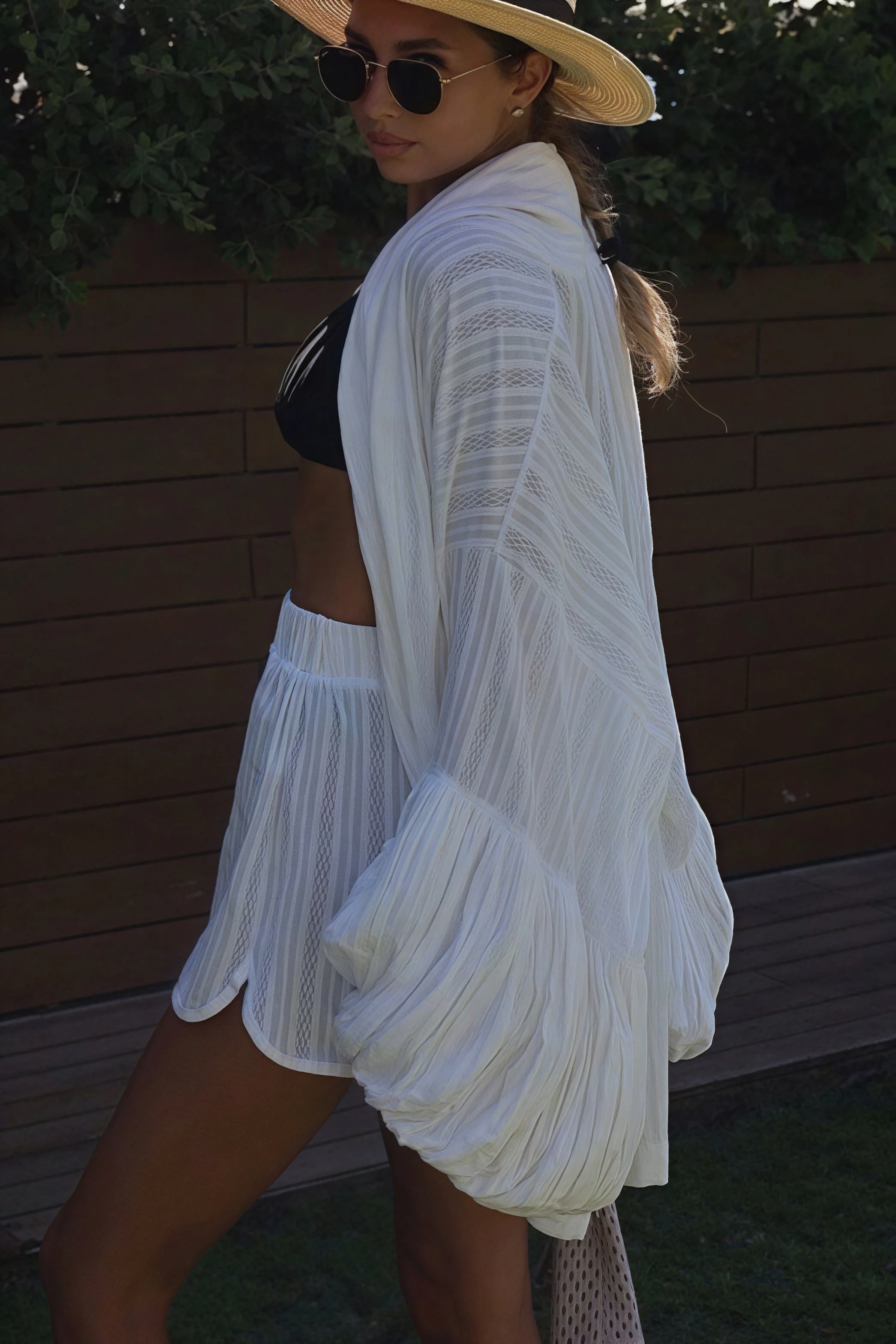Solid Tie Loose Cutout Two Piece Set - Image 5