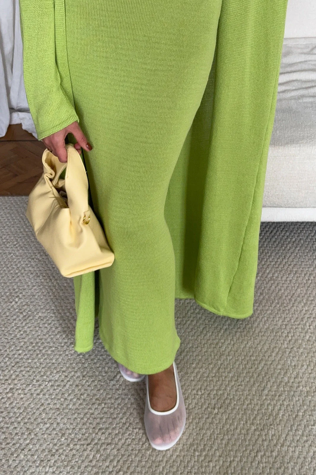 Solid V Neck Cotton Knit Bodycon Two Piece Set - Image 20