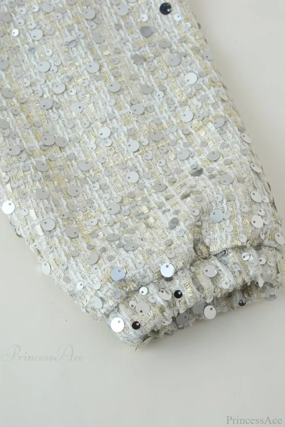 Stand Collar Sequin Long Sleeve Jacket - Image 4