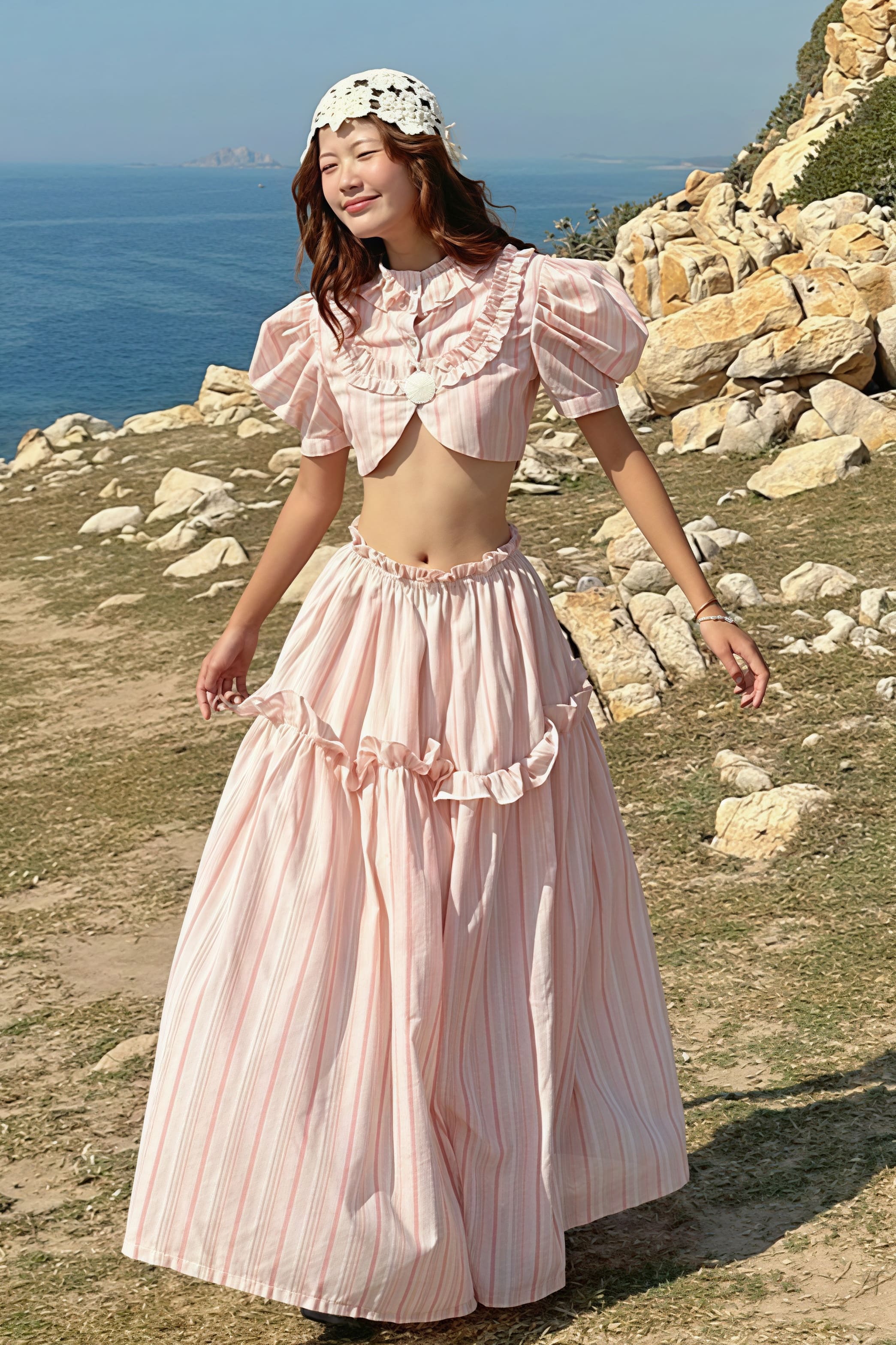 Strapless Cutout Crop Regular Shoulder Skirt Set - Image 2