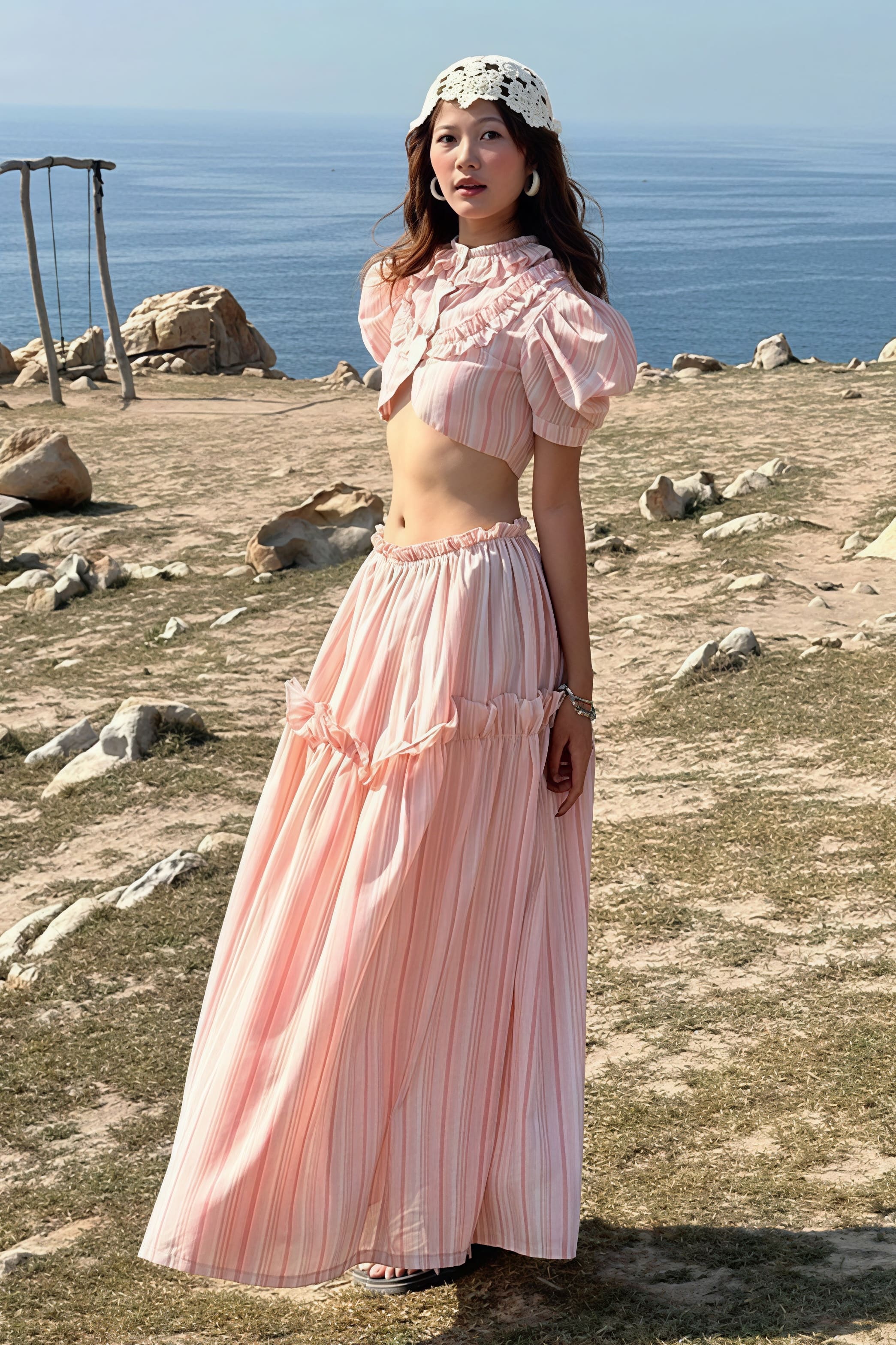 Strapless Cutout Crop Regular Shoulder Skirt Set - Image 5