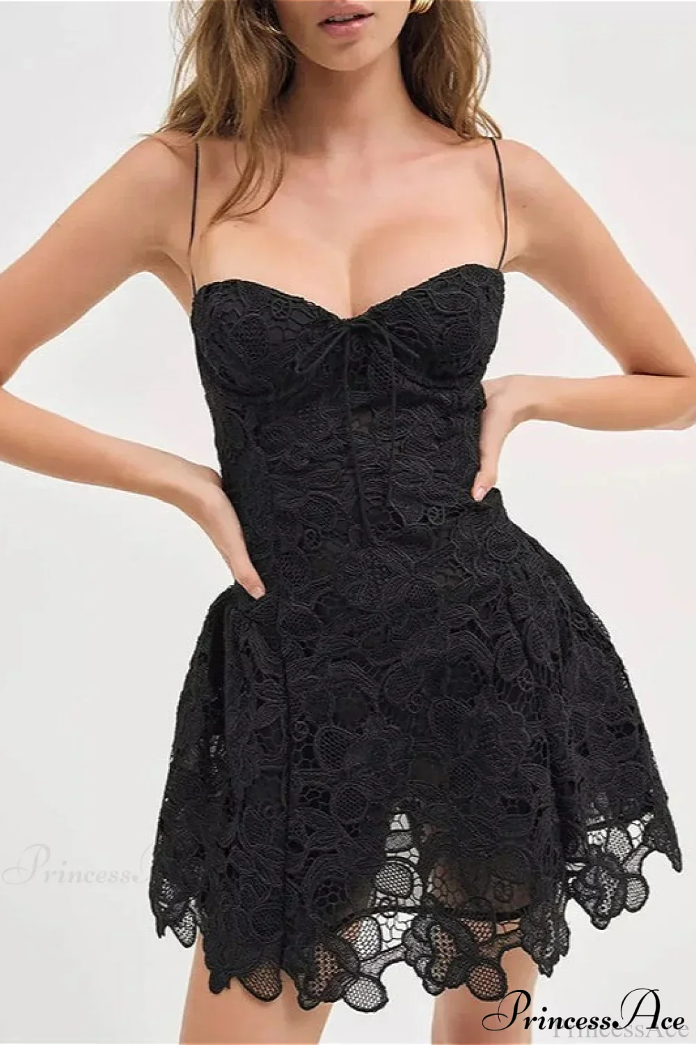 Strapless Lace Embroidery Sexy Party Dress - Image 3