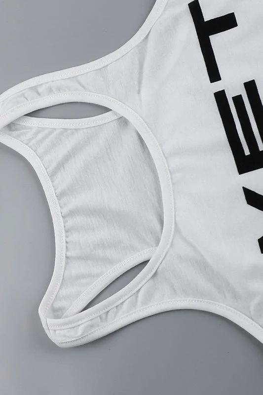 Street Letter Print Sexy Tank Top - Image 8