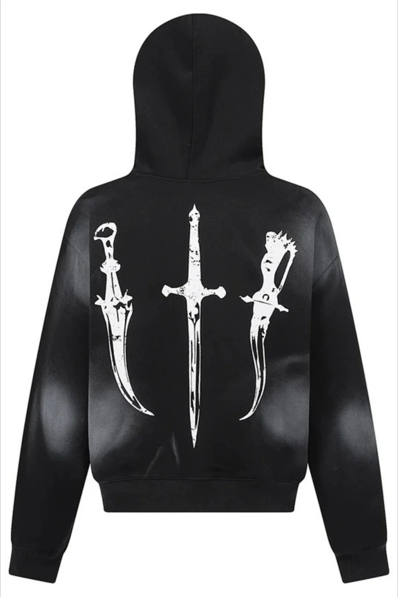 Street Print Fur Trimmed Relaxed Hoodie - Image 5
