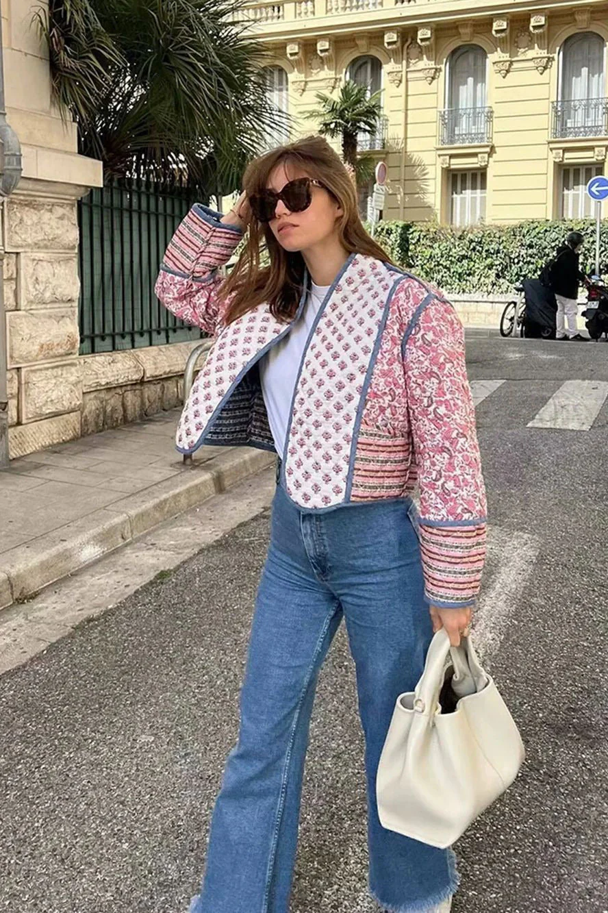 Streetwear Reversible Printed Padded Coat - Image 2