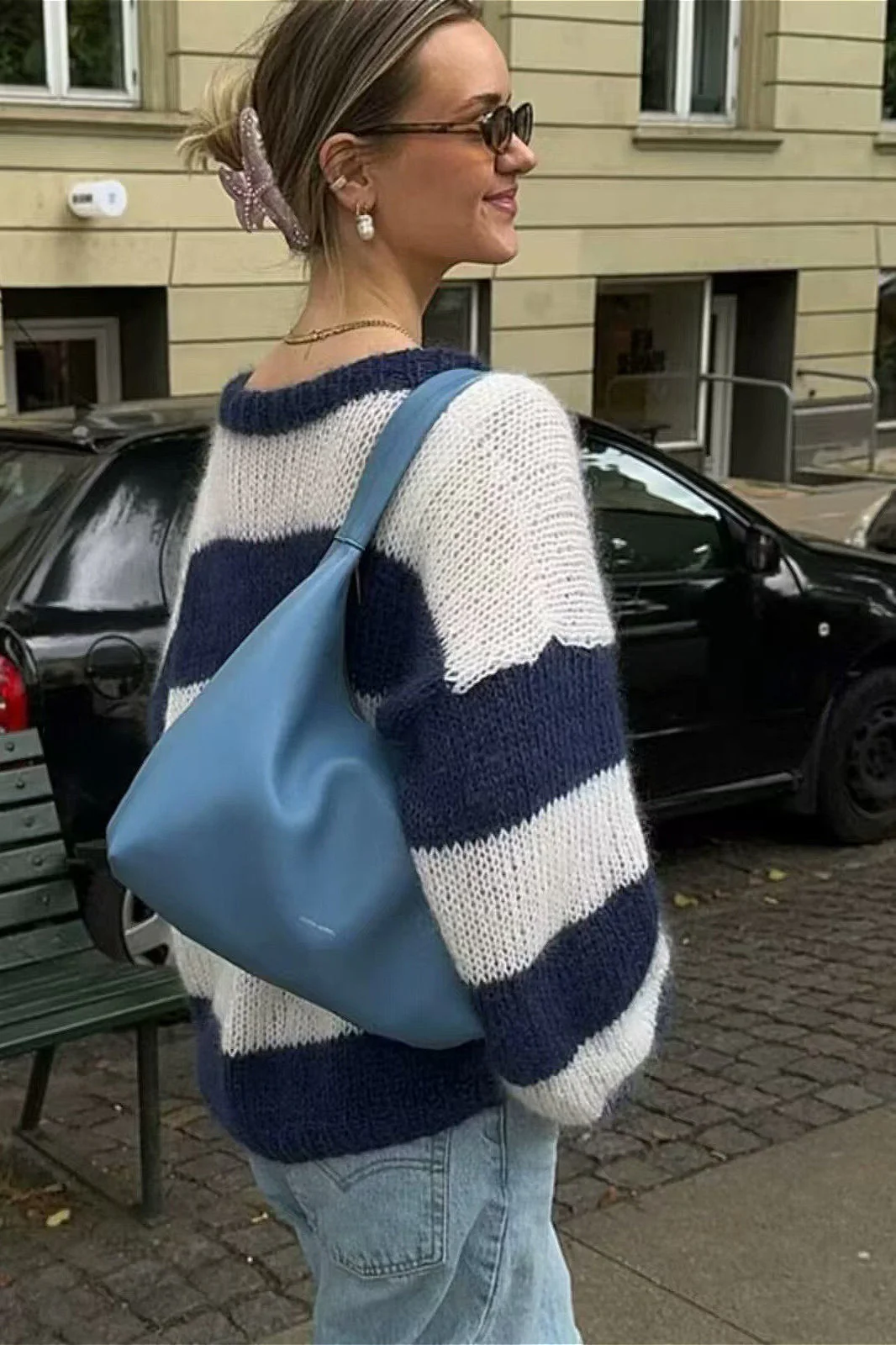 Streetwear Striped Crewneck Casual Stylish Sweater - Image 2