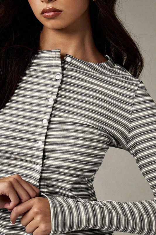 Stripe Button Cord Easy Two Piece Set - Image 18