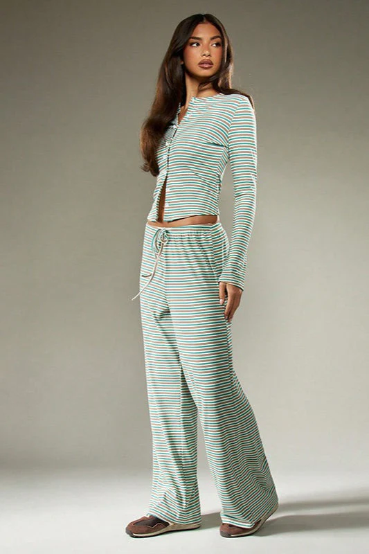 Stripe Button Cord Easy Two Piece Set - Image 6