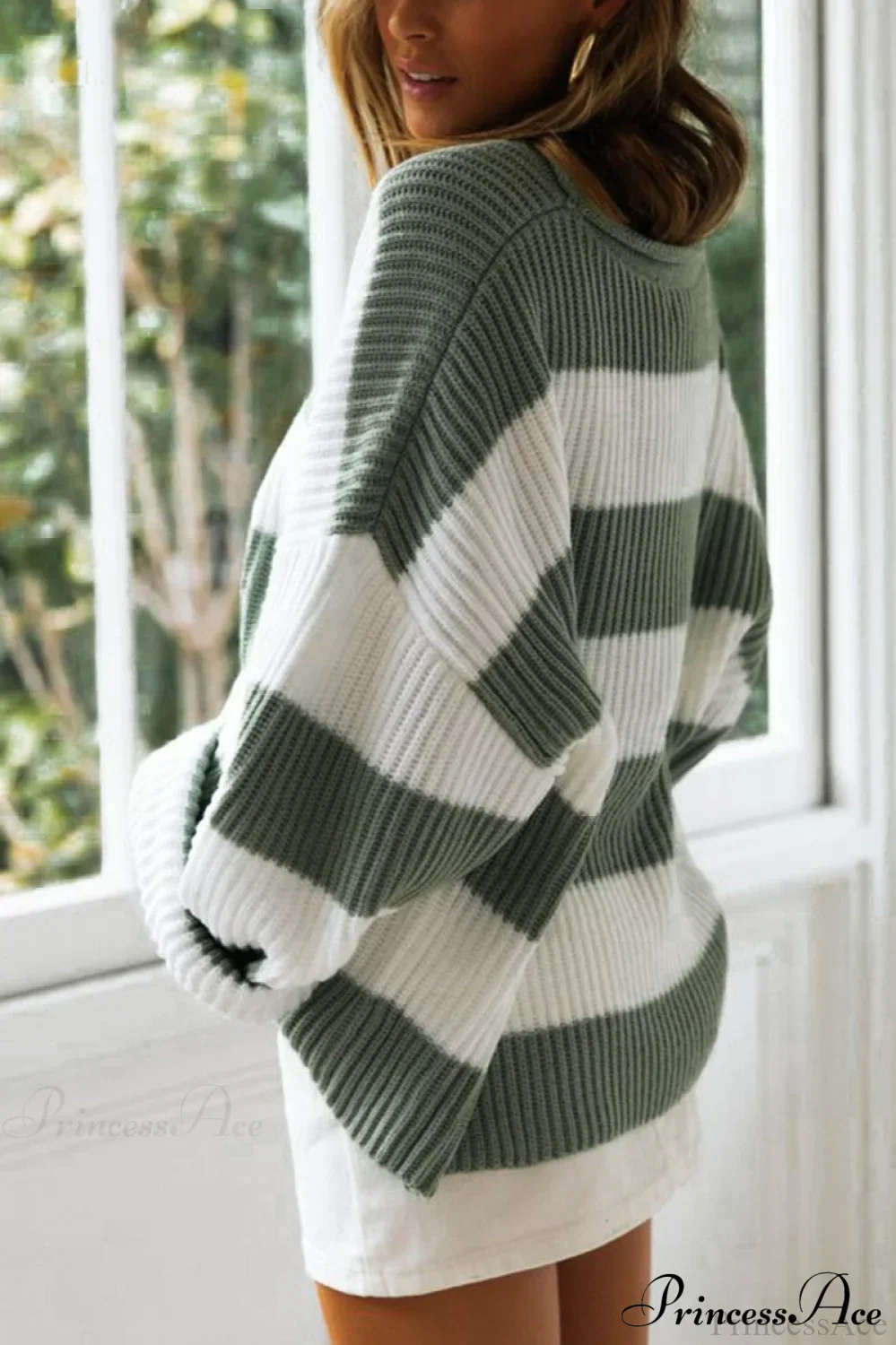 Striped Color-Block Rolled-Neck Sweater - Image 4