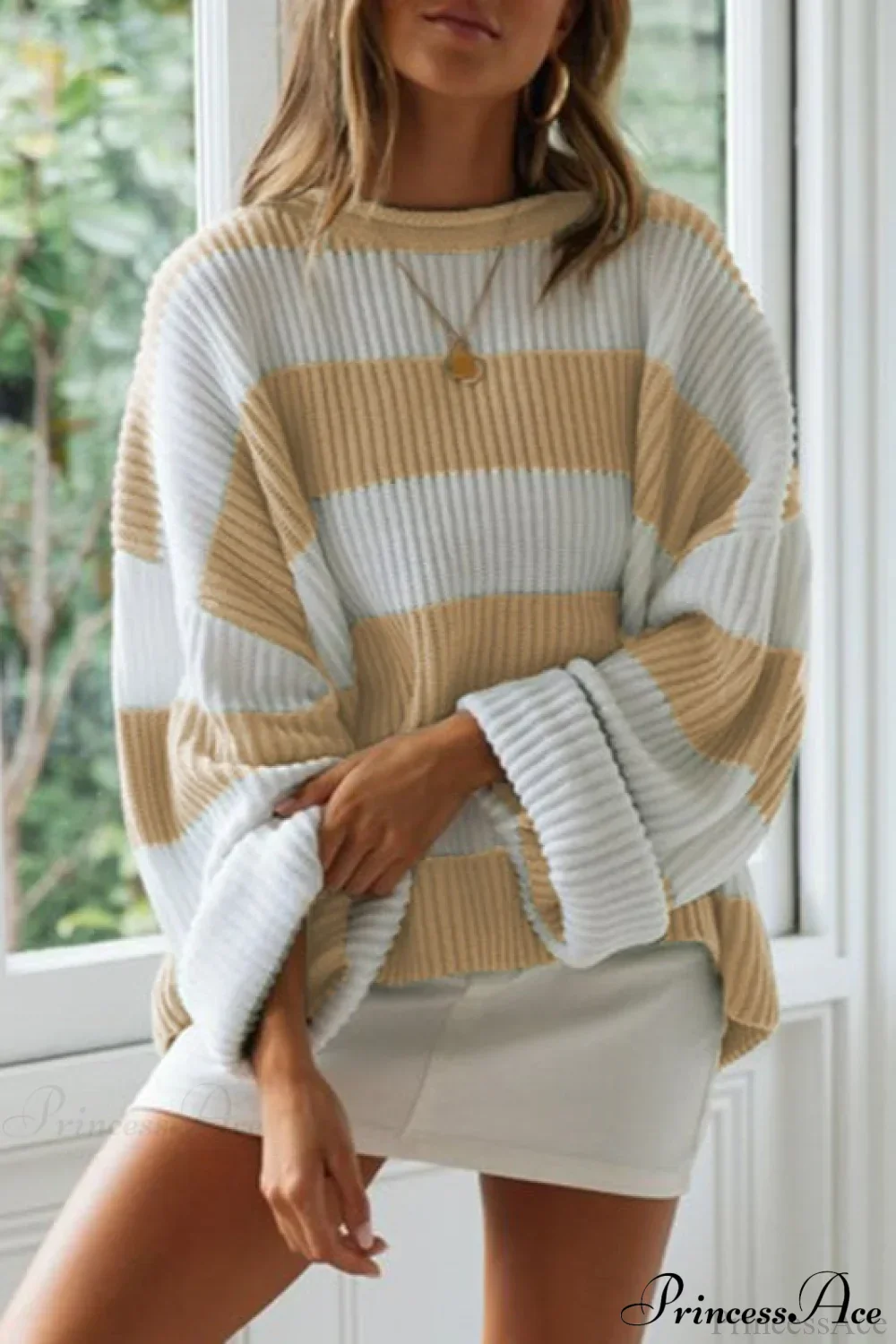 Striped Color-Block Rolled-Neck Sweater - Image 6