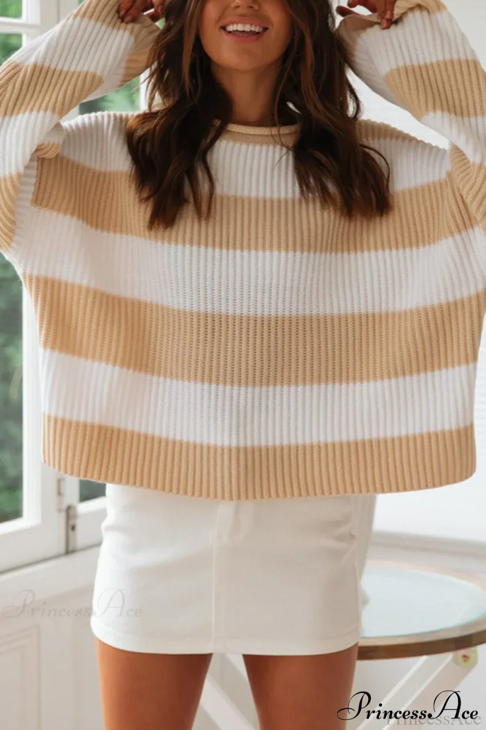 Striped Color-Block Rolled-Neck Sweater - Image 8