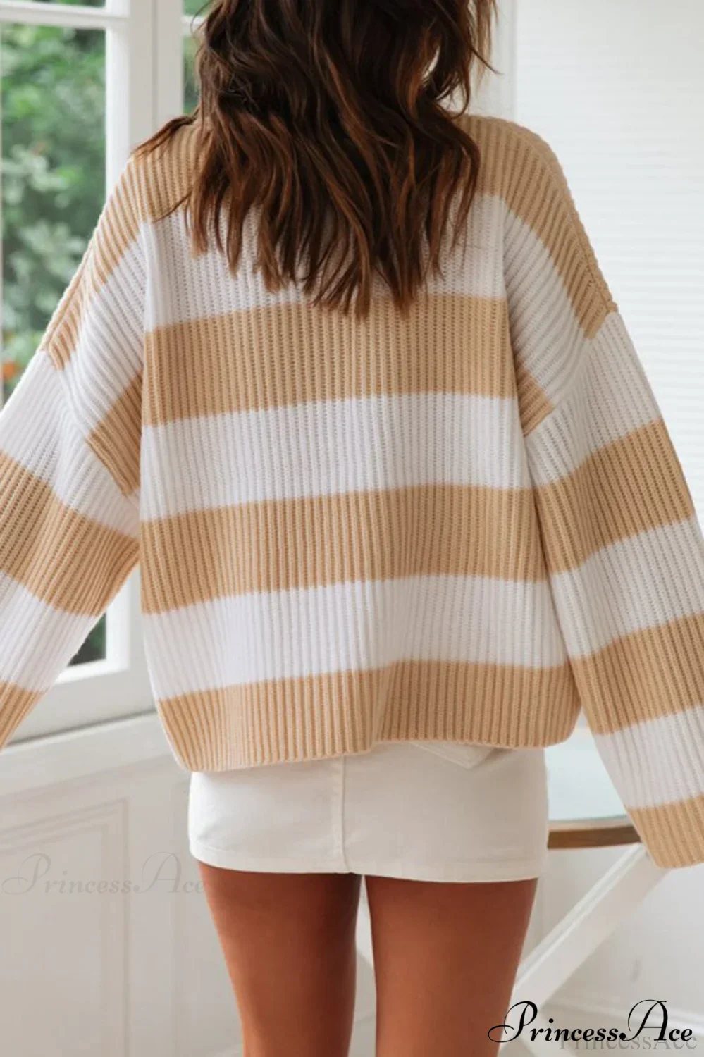 Striped Color-Block Rolled-Neck Sweater - Image 9