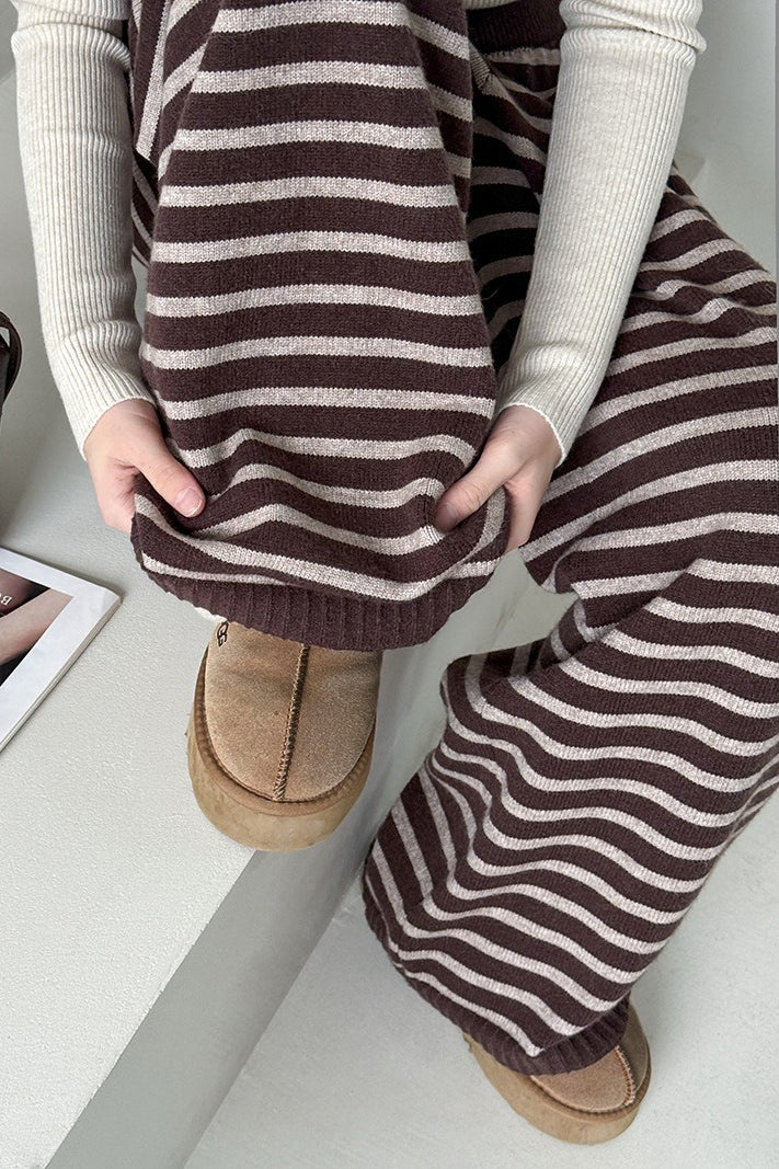 Striped Knit Thickened Casual Pants - Image 5