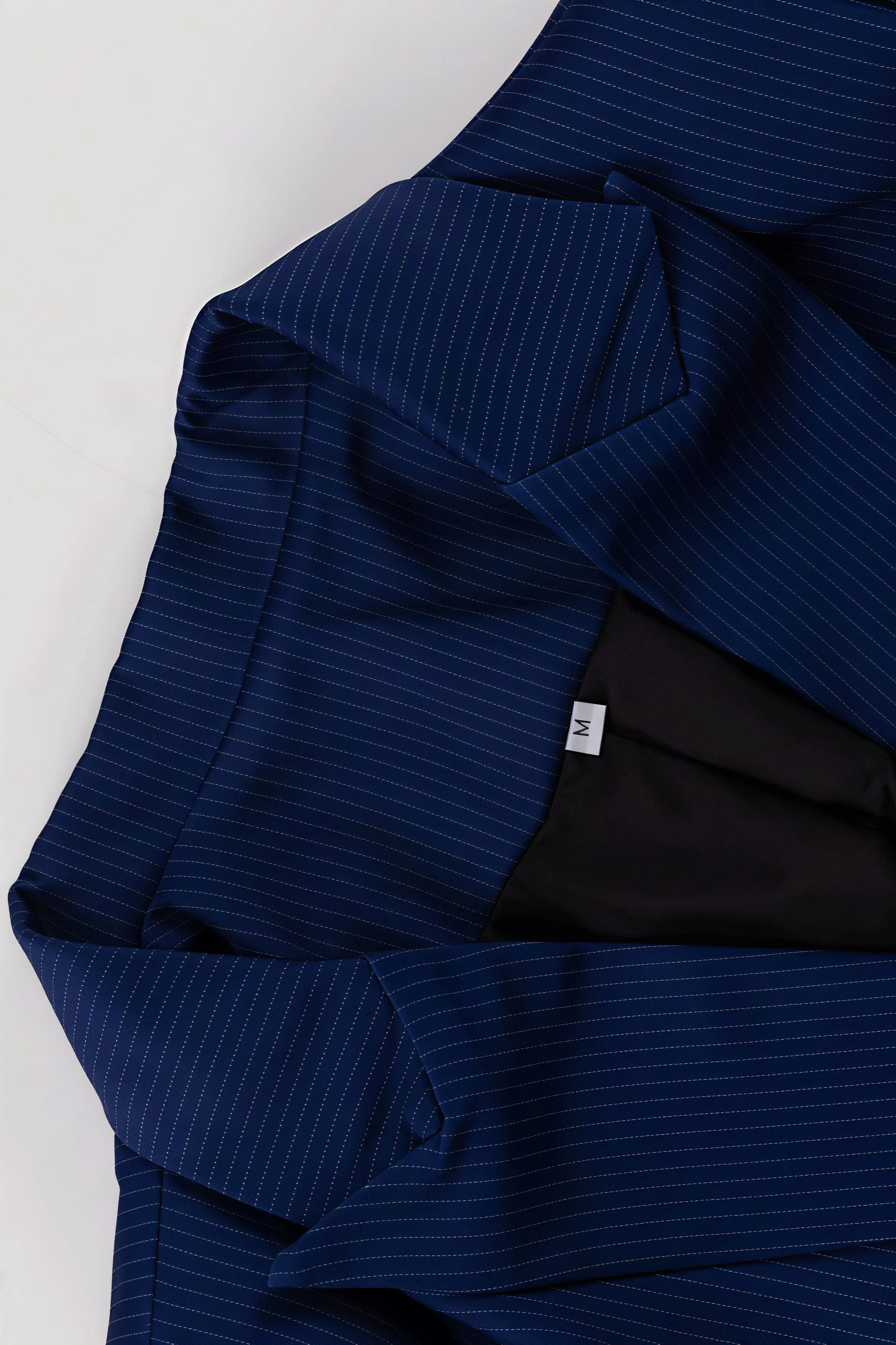 Striped Lapel Long Sleeve Blazer Slit Skirt Set - Image 8