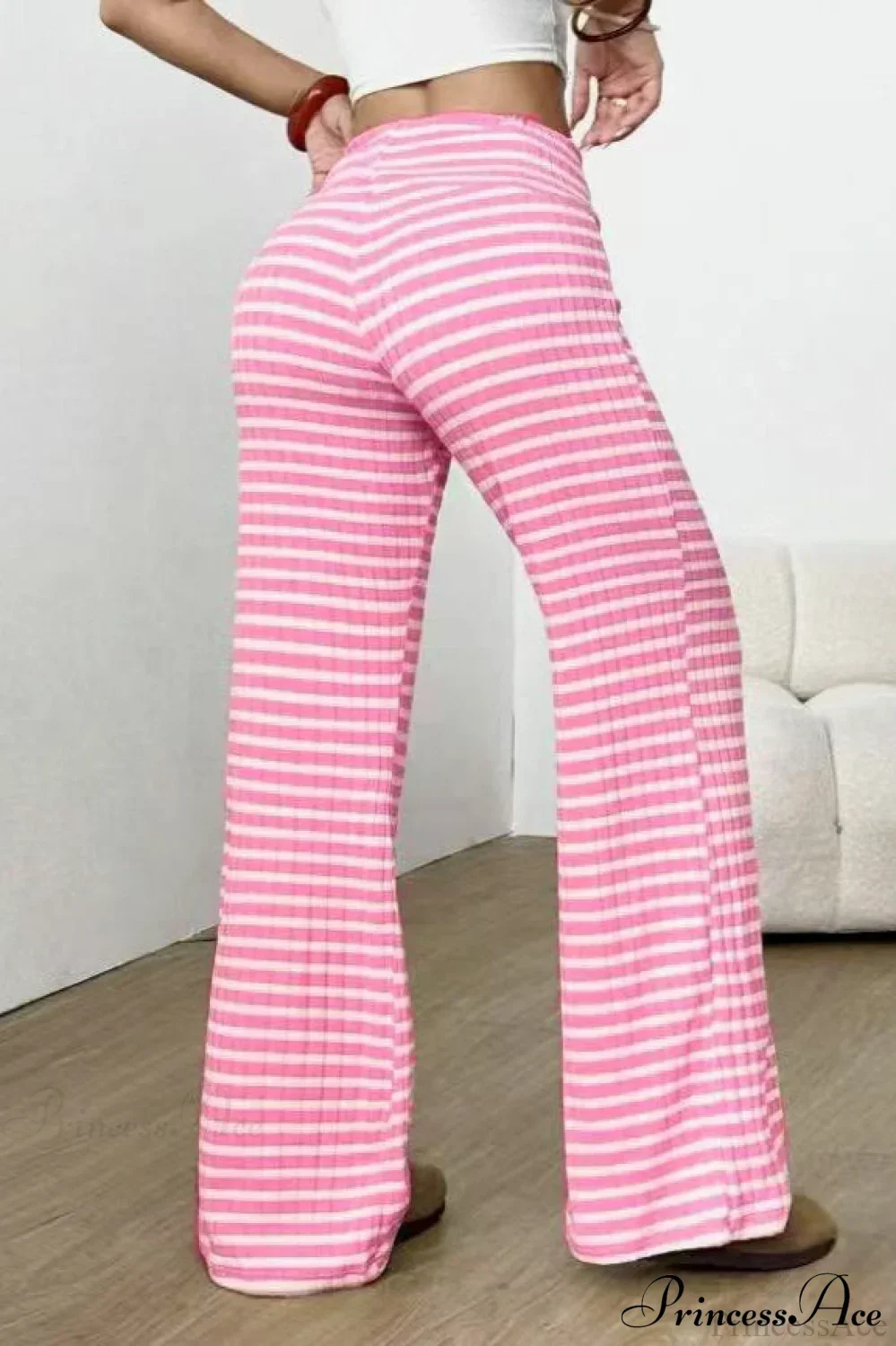 Striped Solid Knit Straight Leg Pants - Image 12