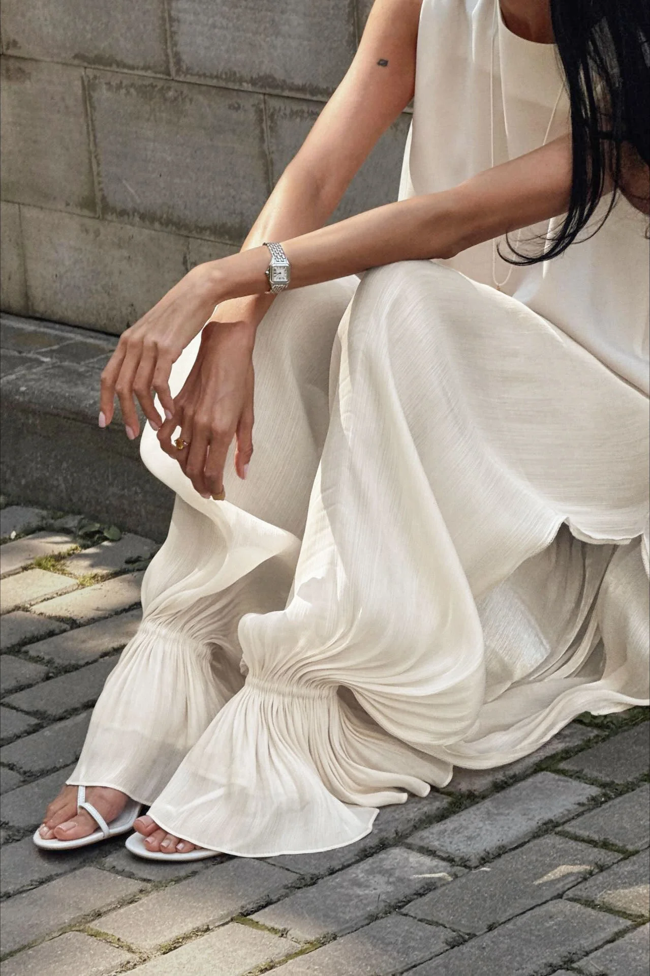 Structured Puff Ankle Chic Casual Pants - Image 5