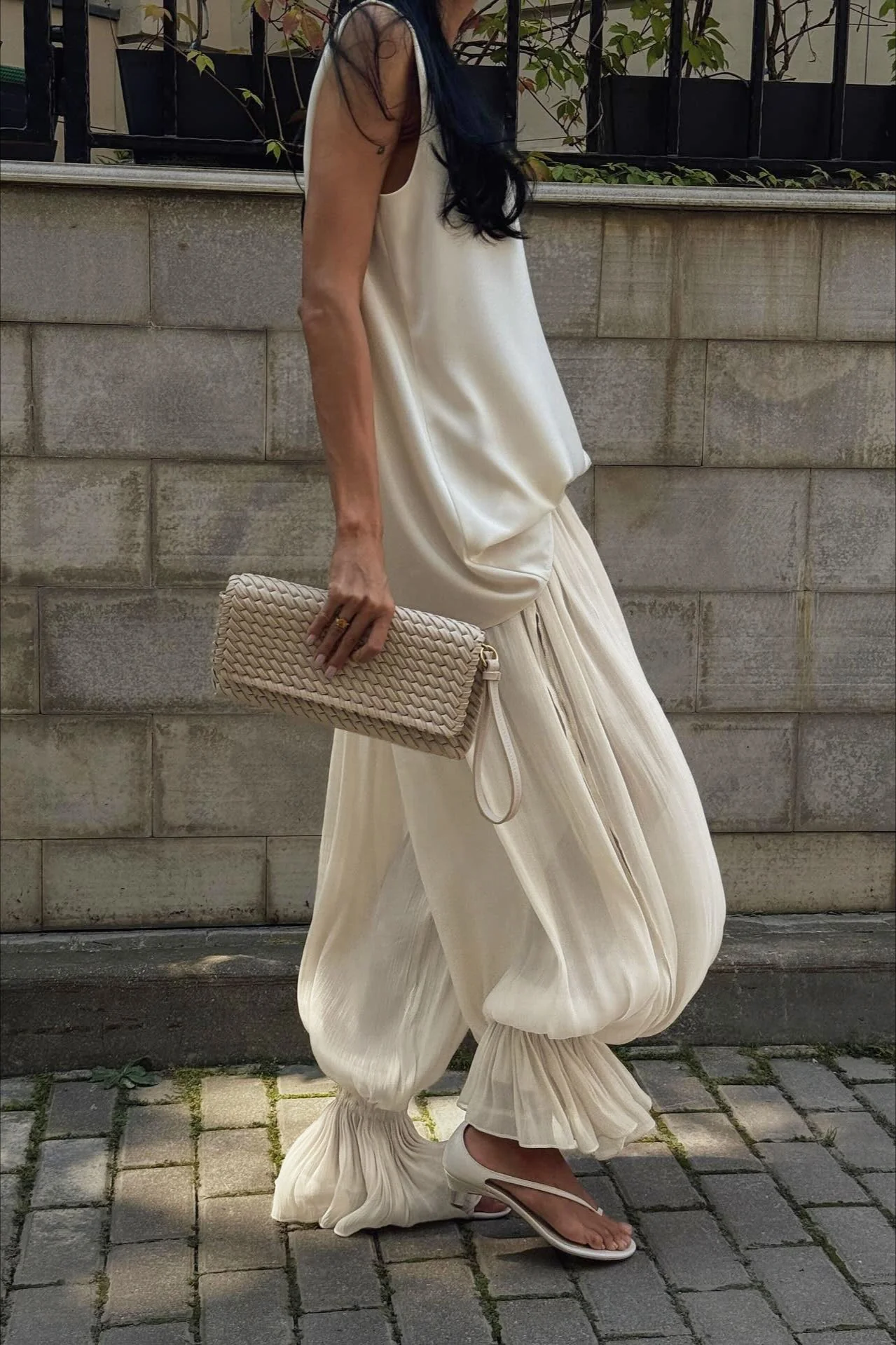 Structured Puff Ankle Chic Casual Pants - Image 6