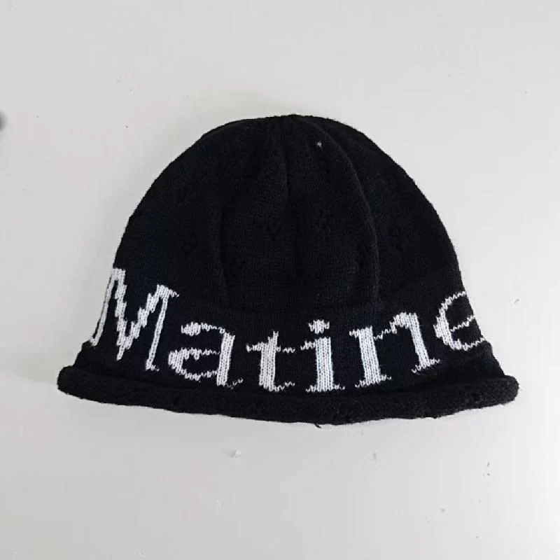 Stylish Letter Warm Slouchy Knitted Hat - Image 6