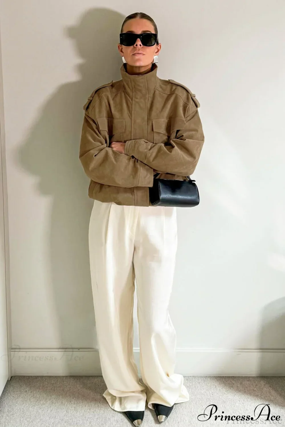Suede Chic Retro Jacket Coat - Image 3