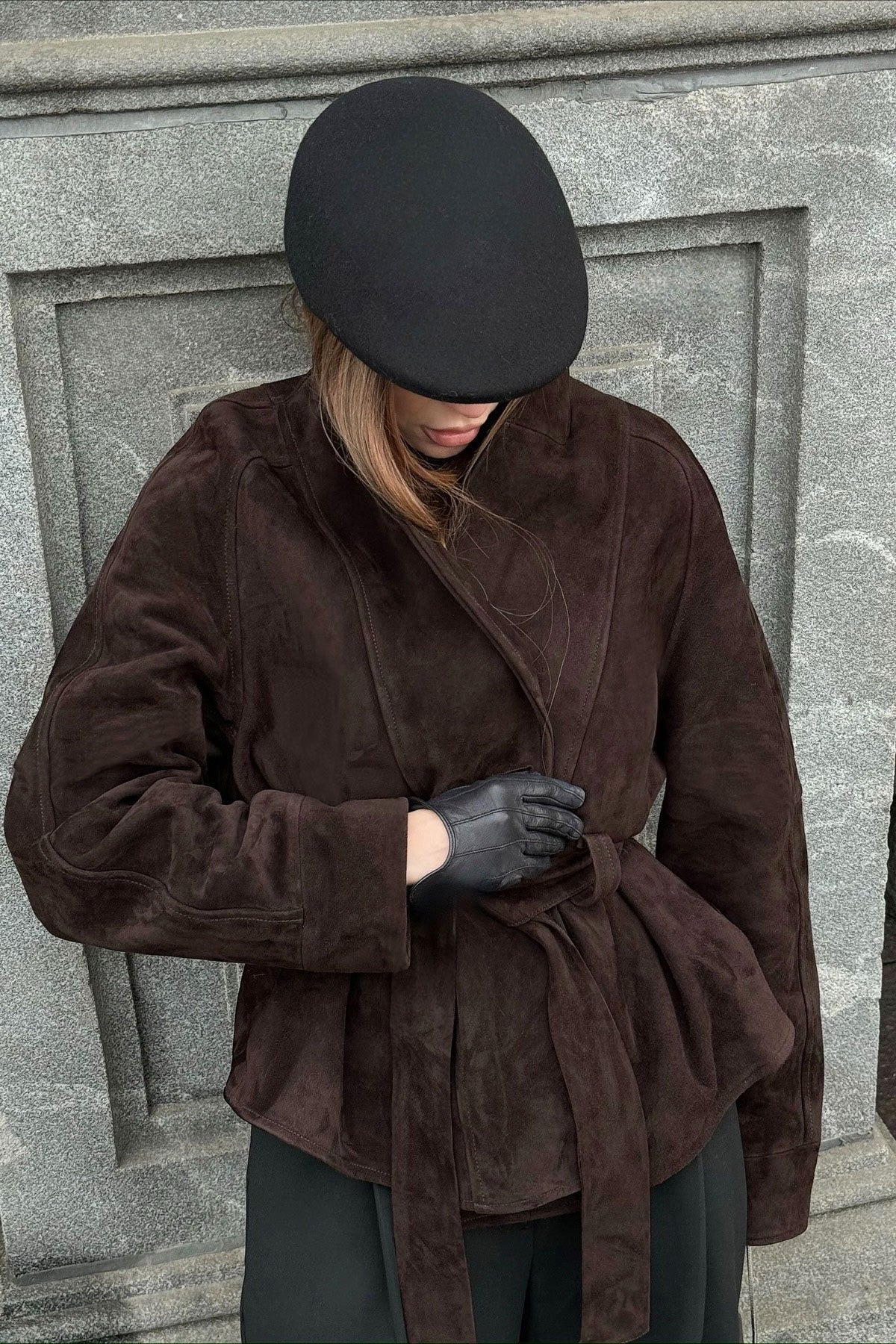 Suede Vintage Long Sleeve Jacket - Image 10