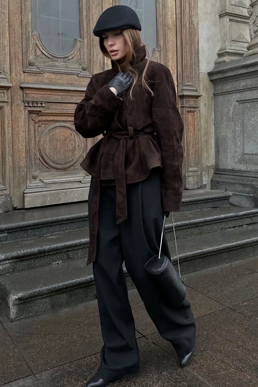 Suede Vintage Long Sleeve Jacket - Image 11