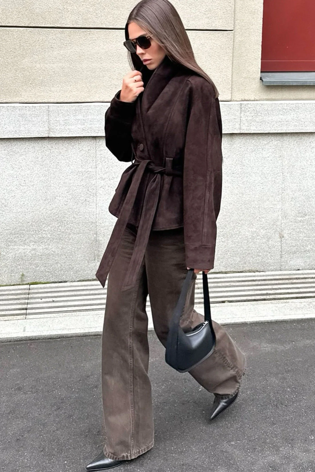 Suede Vintage Long Sleeve Jacket - Image 12