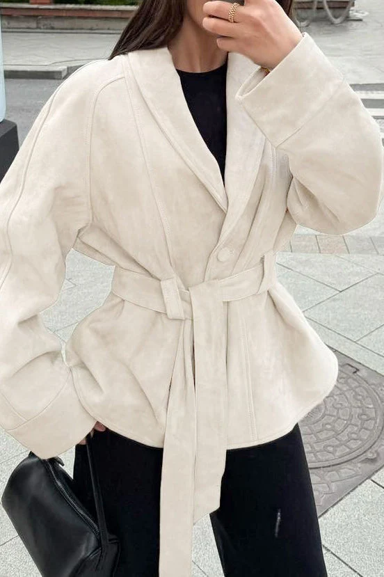 Suede Vintage Long Sleeve Jacket - Image 16