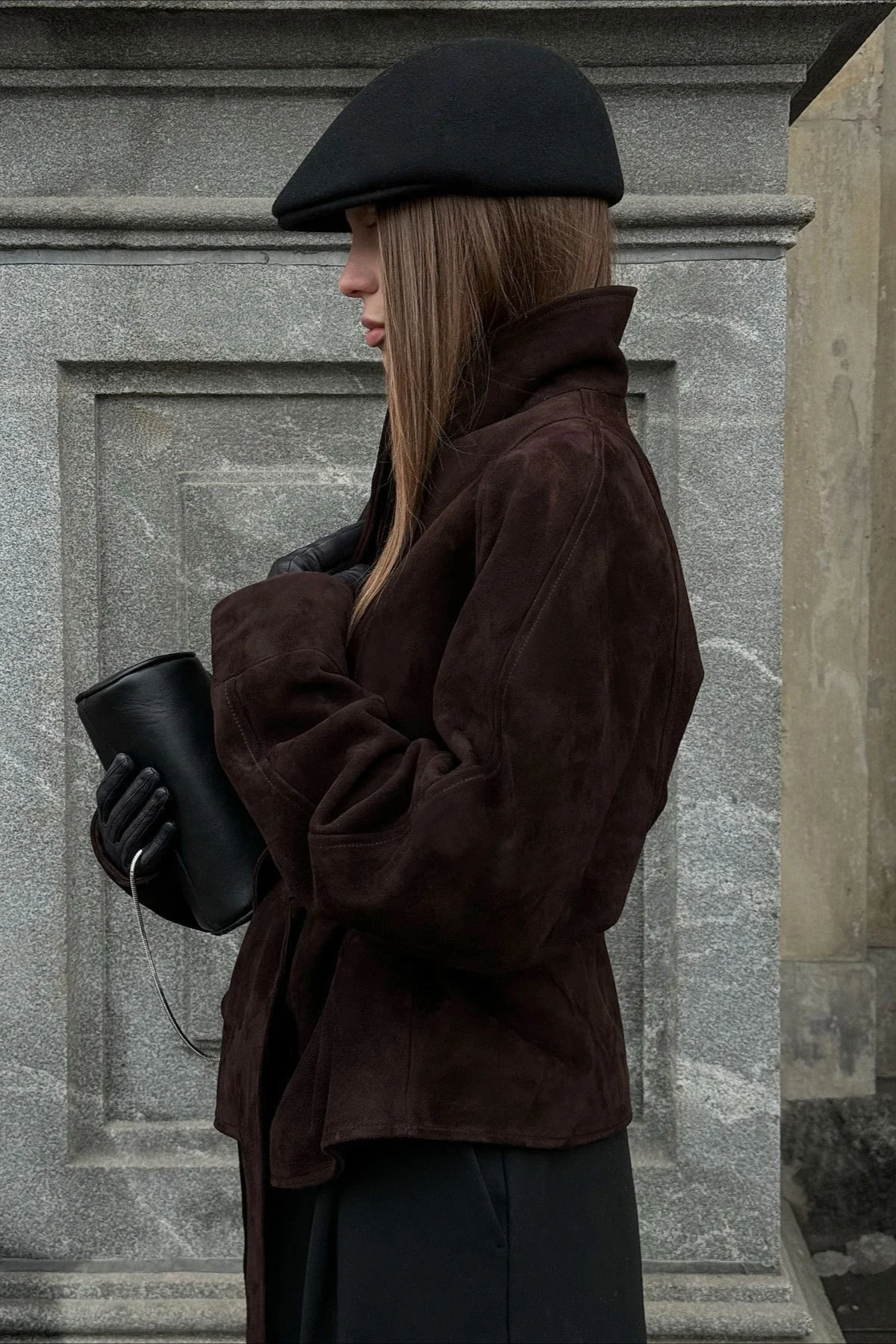 Suede Vintage Long Sleeve Jacket - Image 8