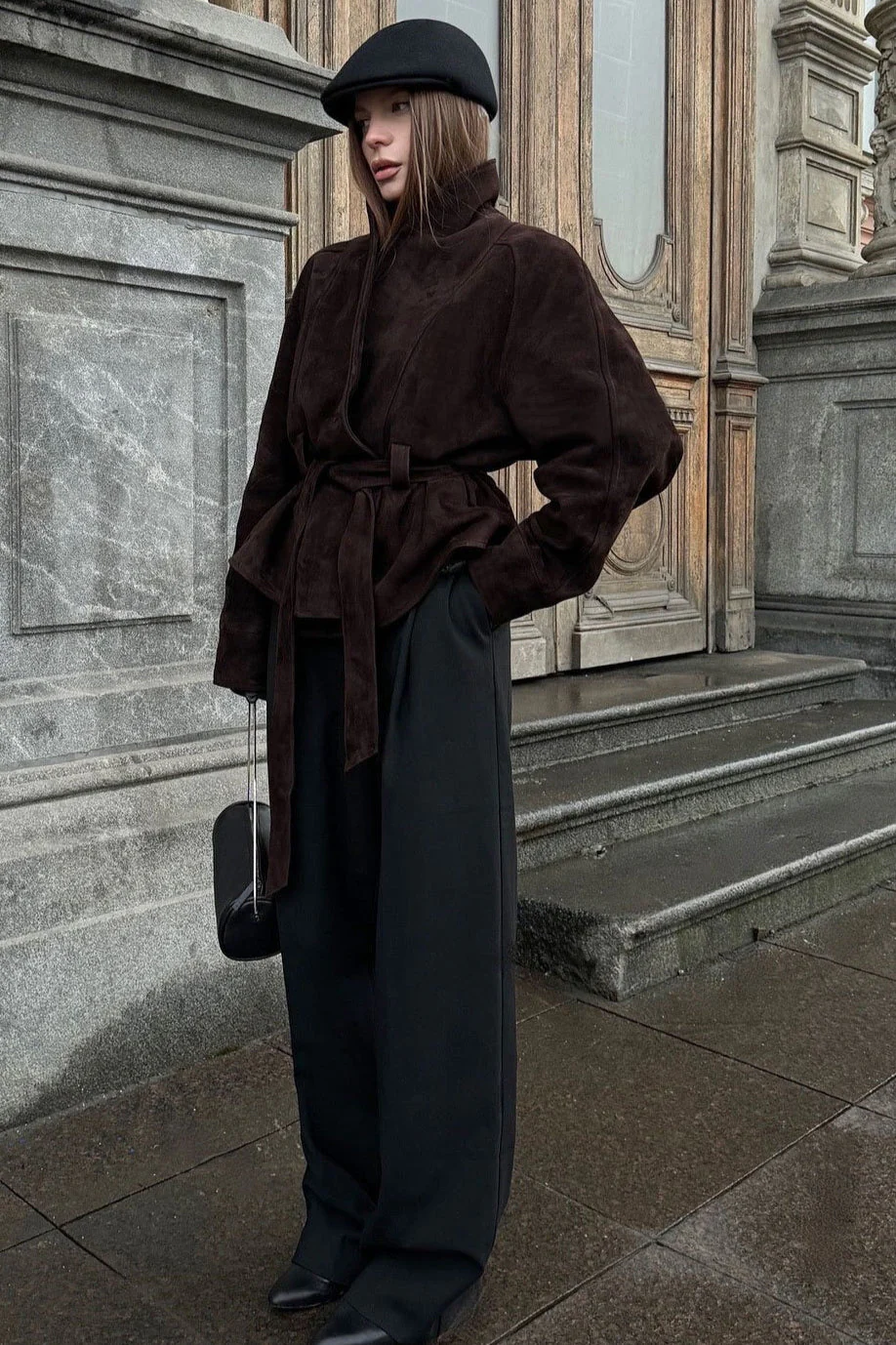 Suede Vintage Long Sleeve Jacket - Image 9