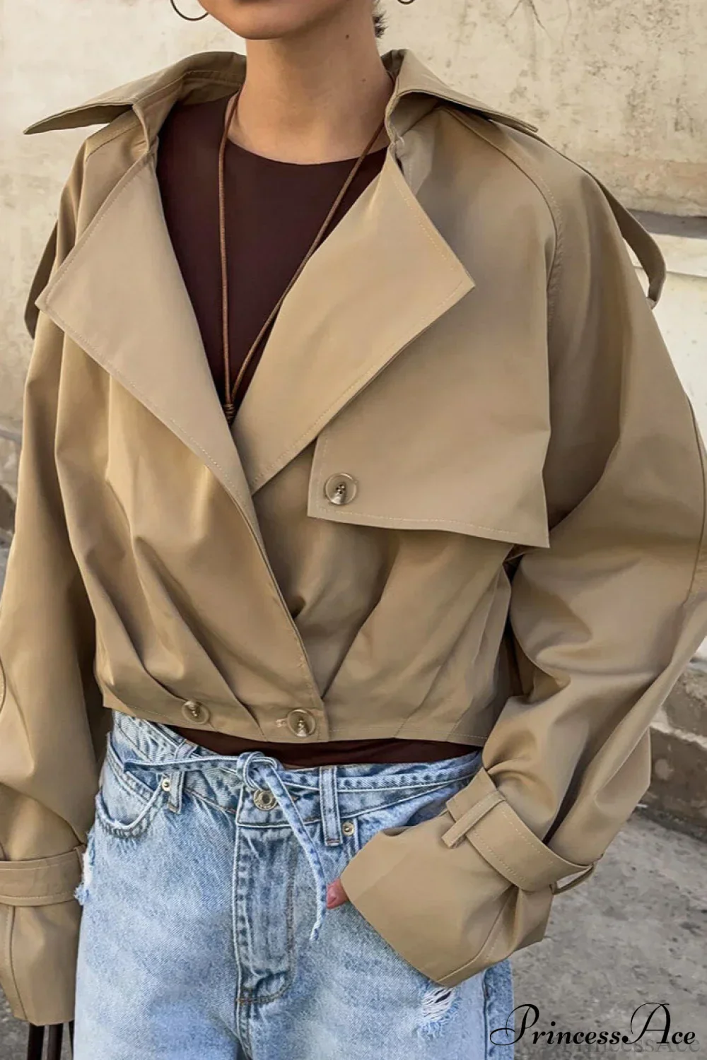 Superior Sense Loose Short Trench Coat - Image 2