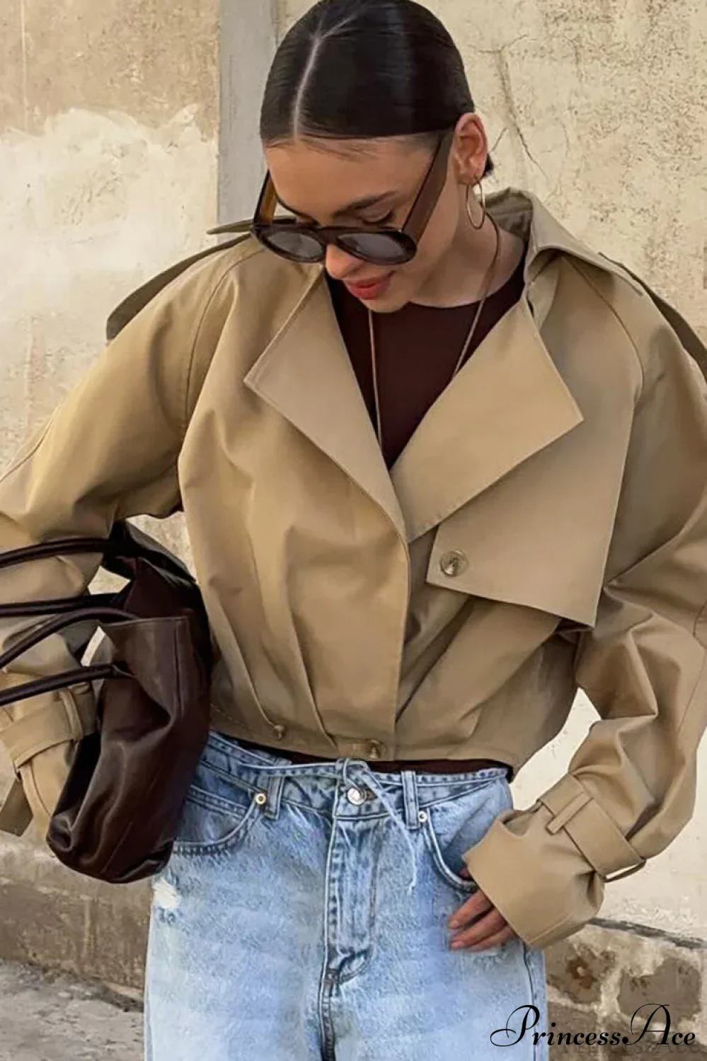 Superior Sense Loose Short Trench Coat - Image 3