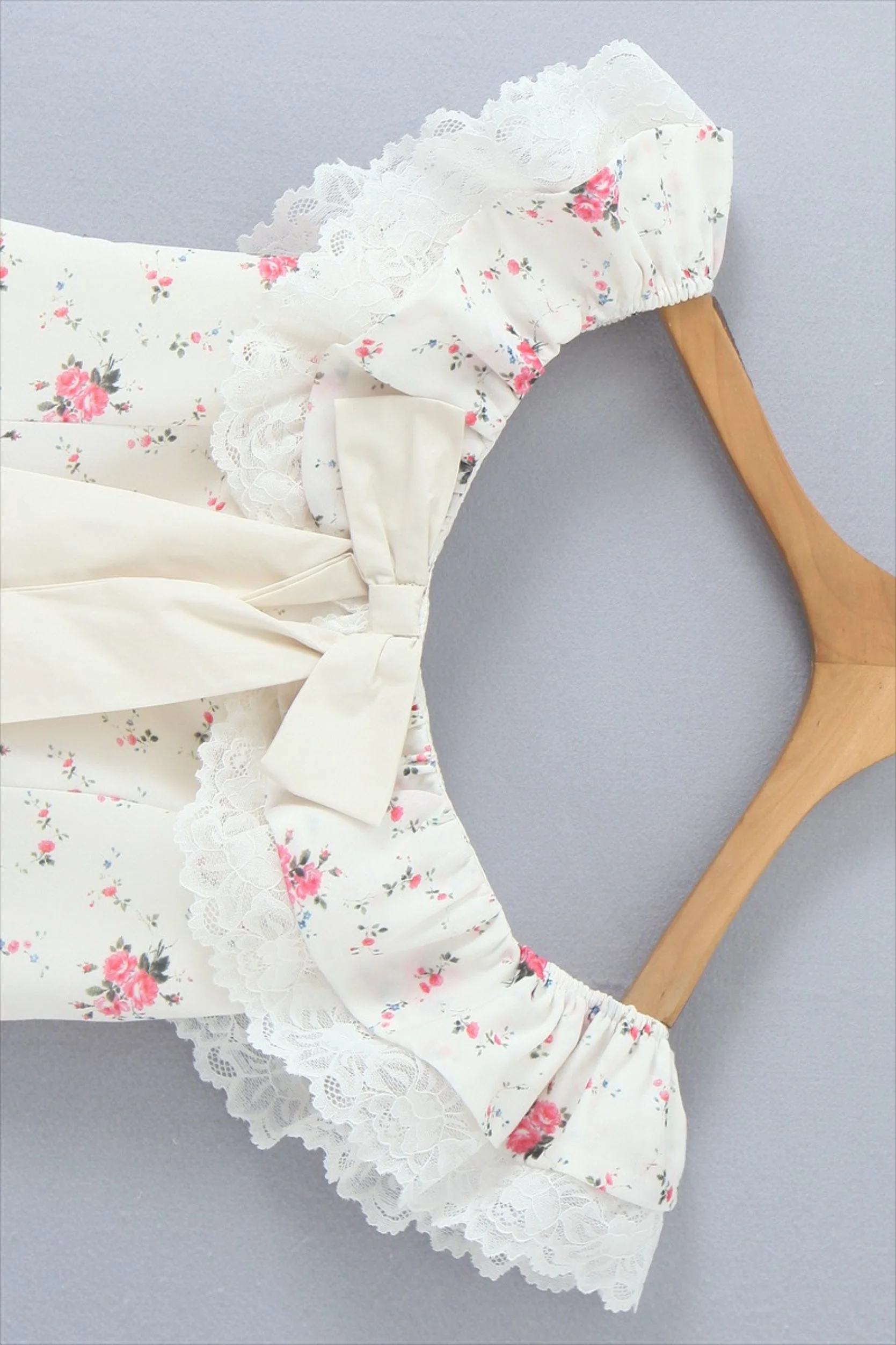 Sweet Floral Bow Off Shoulder Mini Dress - Image 5