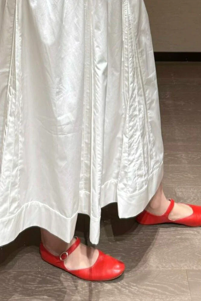Sweet High Waist Unique Youthful White Maxi Skirt - Image 3