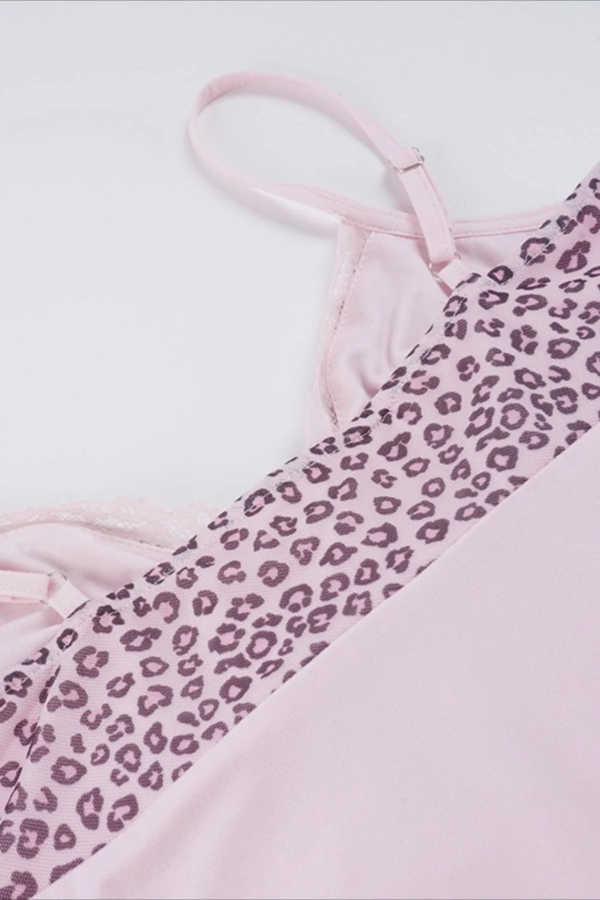 Sweet Leopard Patchwork Bow Lace Cami Top - Image 7