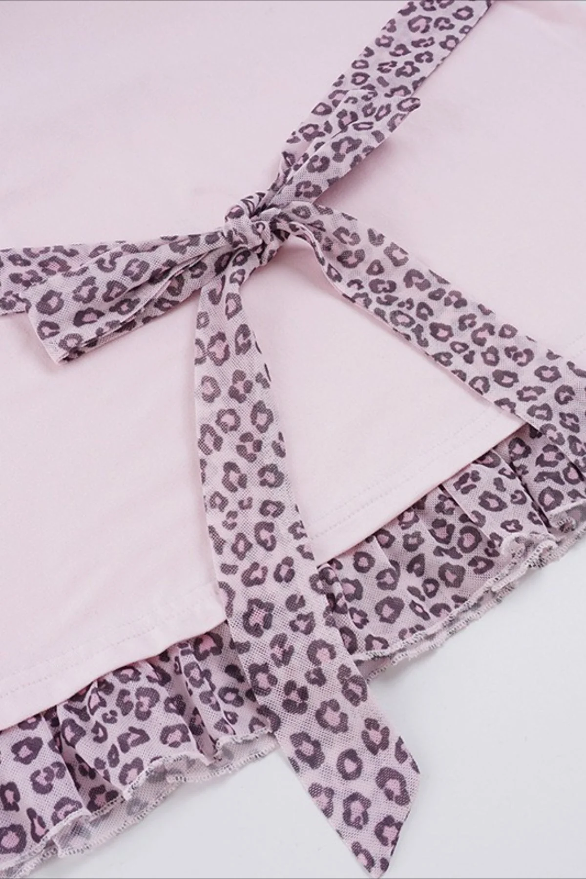 Sweet Leopard Patchwork Bow Lace Cami Top - Image 8