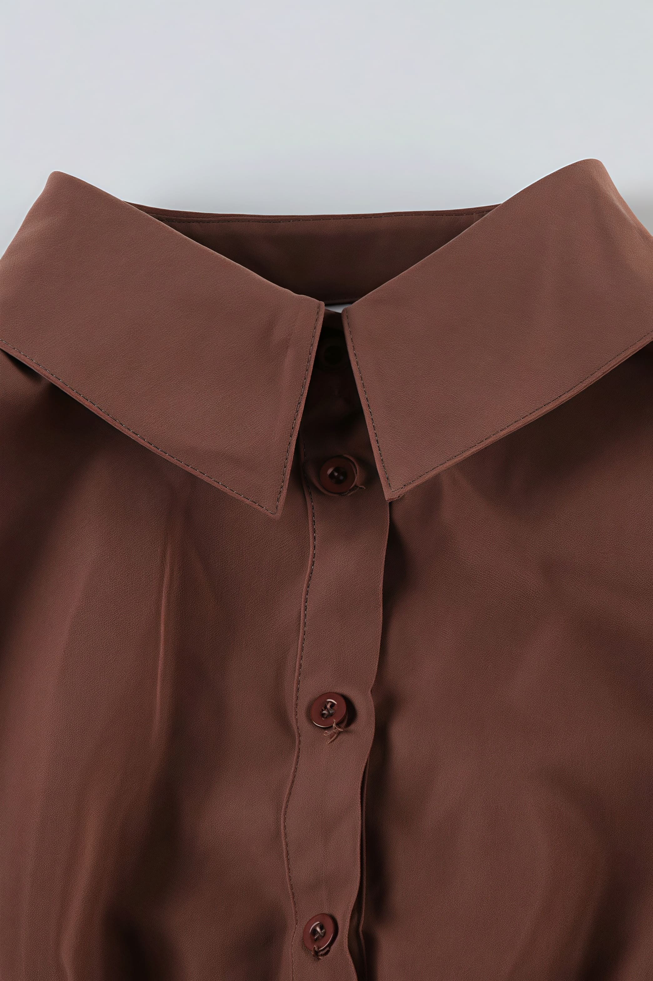 Sweet Spicy Collared Puff Sleeve Blouse - Image 5