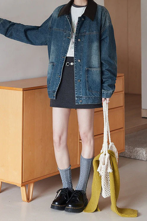 Solid Tartan Textured Skirt - Image 10