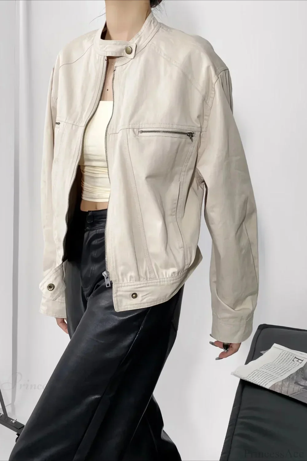 Techwear Utility Loose Casual Zip Jacket - Image 2