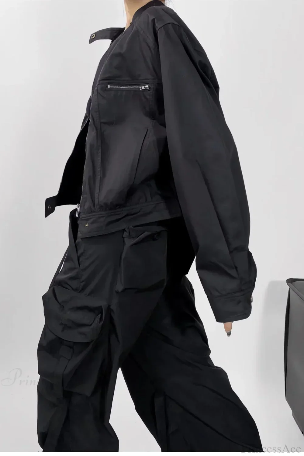 Techwear Utility Loose Casual Zip Jacket - Image 5