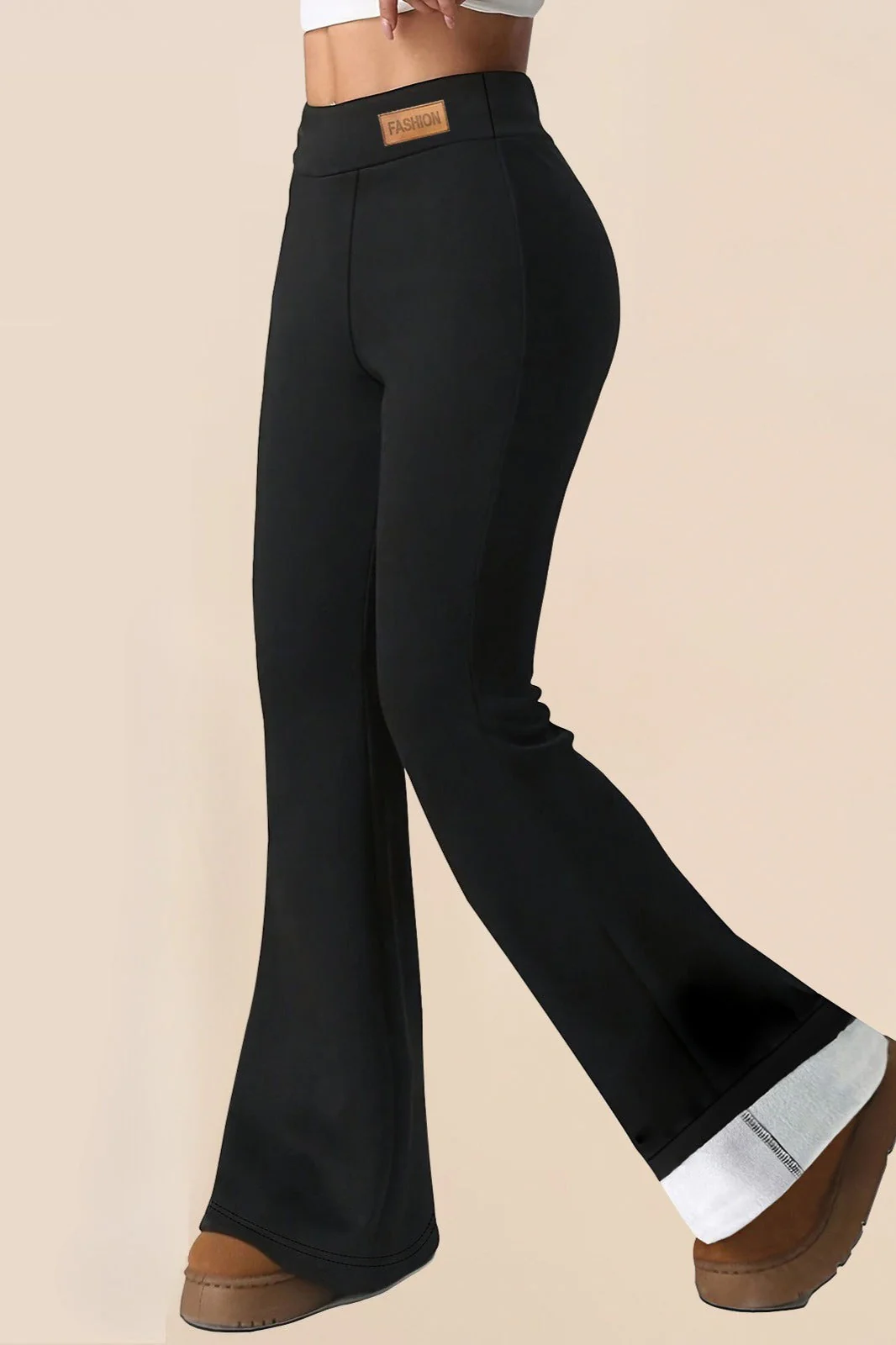 Thermal High-Rise Booty Lifting Flared Leggings - Image 4