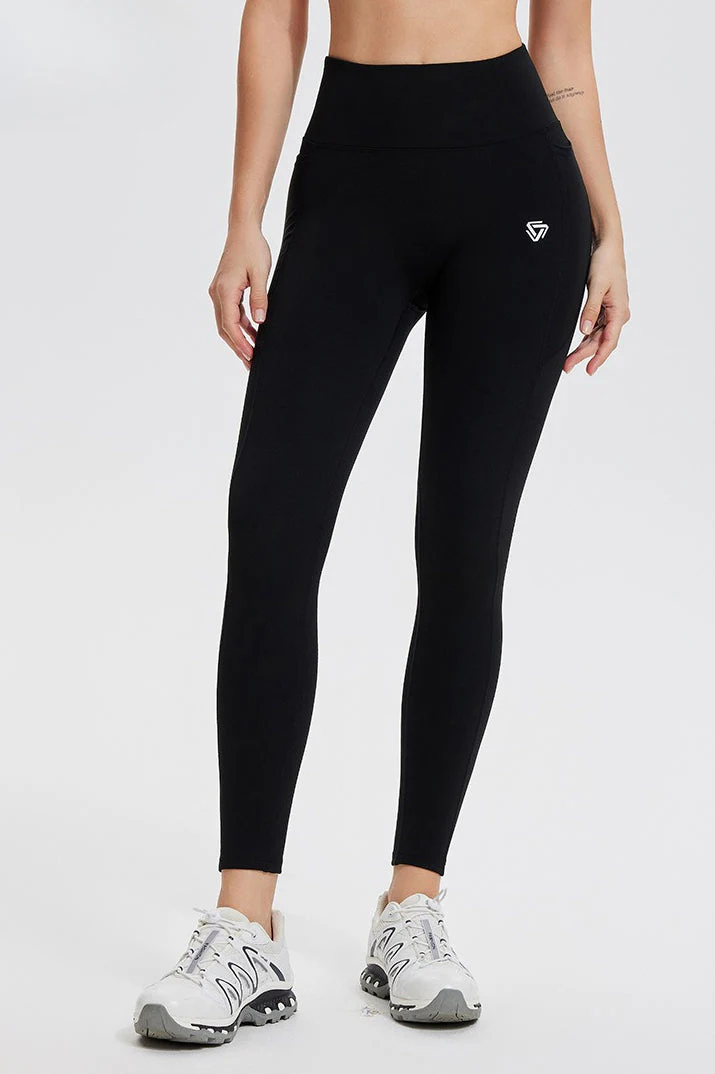 Thermal High-Rise Fleece Lined Running Yoga Leggings - Image 3