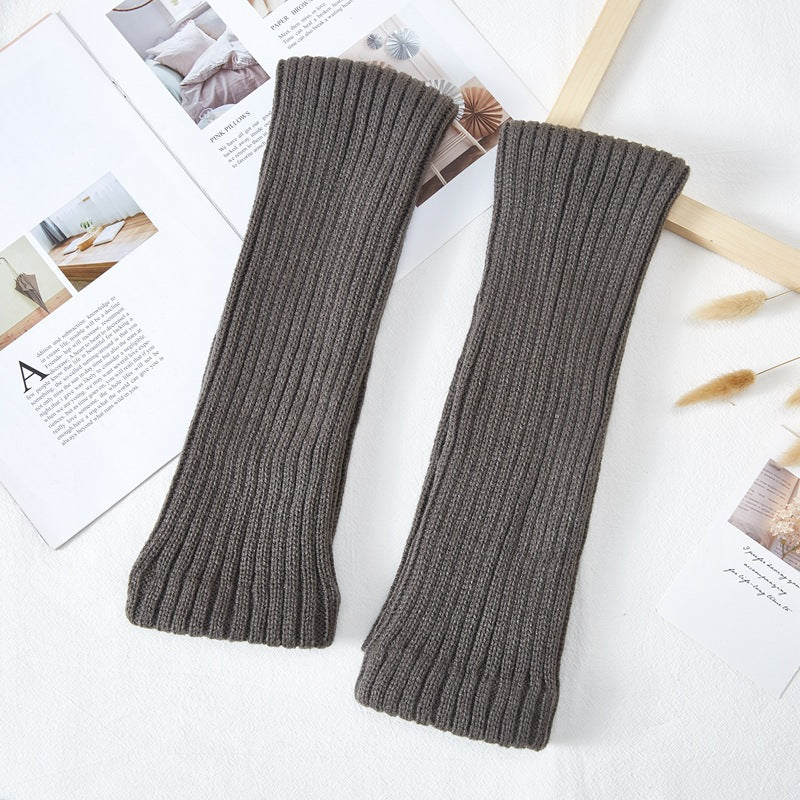Thick Knit Warm Red Leg Warmers - Image 4
